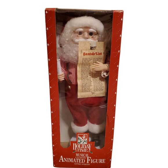 Vintage Holiday Time Musical and Illuminated Animated Figure Santa Claus - Picture 2 of 11
